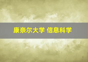 康奈尔大学 信息科学